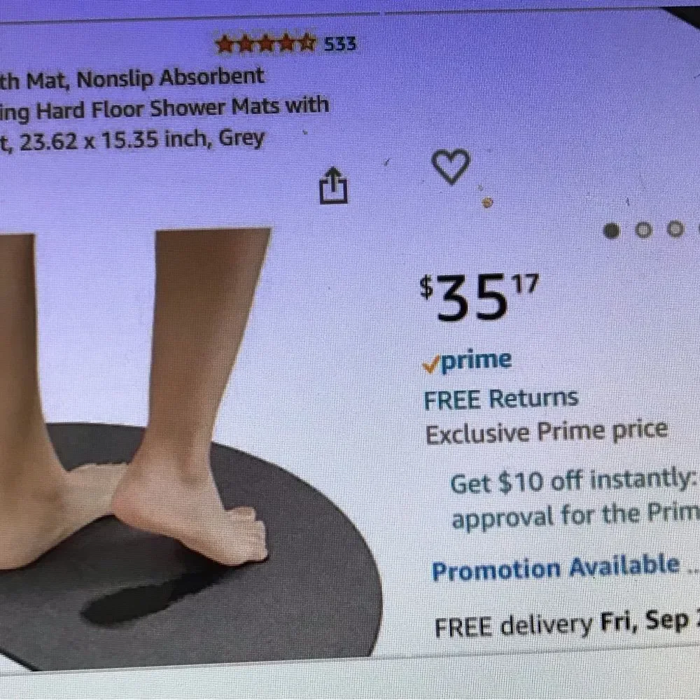 Non slip absorbent mat new in box purchased in Amazon pallet $37 on Amazon